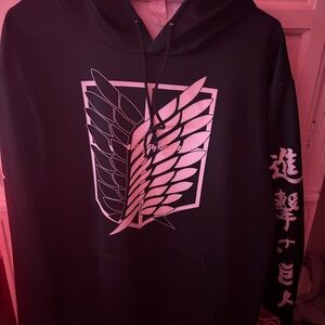 Men's Black Graphic Hoodie
